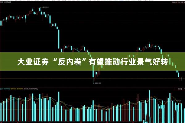 大业证券 “反内卷”有望推动行业景气好转